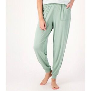 Zuda Womens Sage Green Jersey Knit Lounge Jogger Pants Size S Elastic Waist